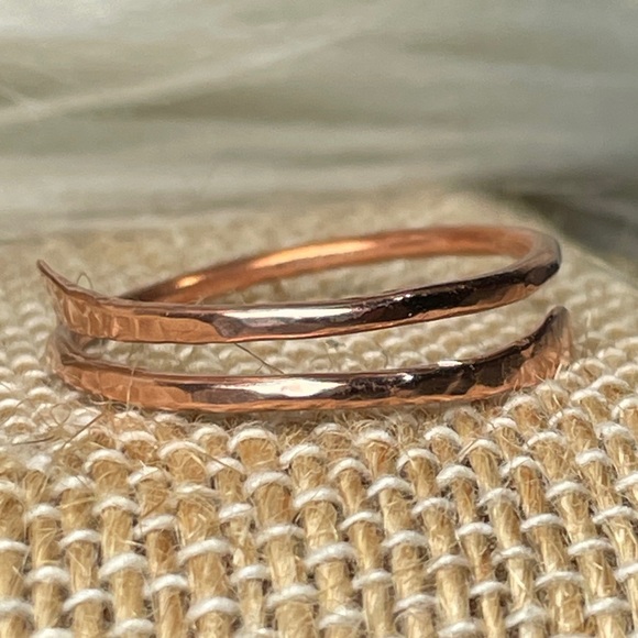 Artisan Adjustable Copper Wrap Ring - Picture 2 of 13